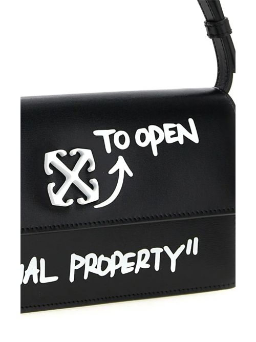 JITNEY 1.0 SHOULDER QUOTE OFF-WHITE | OWNN172C99LEA00210011001 BLACK